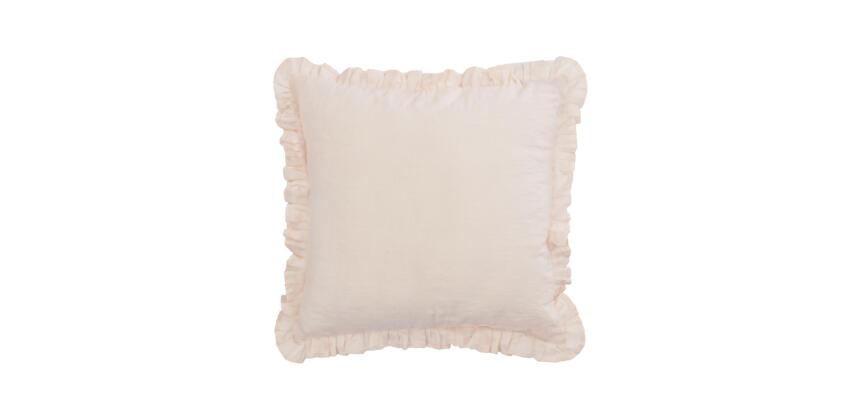 Nacha cotton and linen cushion cover in pink 45 x 45 cm