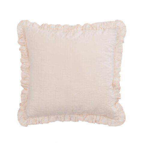 Nacha cotton and linen cushion cover in pink 45 x 45 cm