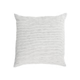 Housse de coussin Marena 100 % lin à rayures blanches et noires 45 x 45 cm