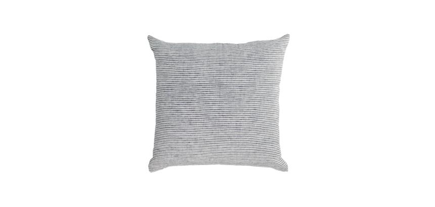 Marena 100% linen cushion cover with black and white stripes 45 x 45 cm