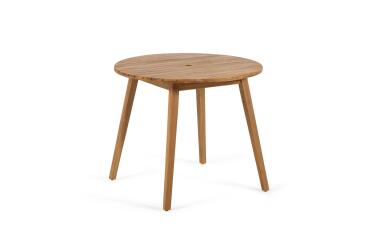 Table d'extérieur ronde Vilma - bois d'acacia massif Ø 90cm