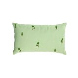 Housse de coussin Llaru 100% coton champignons vert 30 x 50 cm