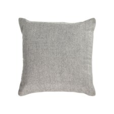 Kussenhoes Alcara grijs met witte rand 45 x 45 cm