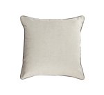 Funda cojín Alcara blanco con borde gris claro 45 x 45 cm