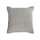 Housse de coussin Alcara gris avec liseré noir 45 x 45 cm