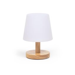 Lampe de table Ambar en polyéthylène et bois