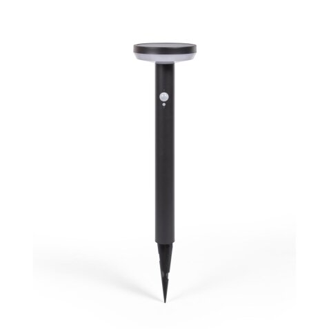 Alima solar powered beacon light in stainless steel with black finish 50 cm
