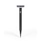 Alima solar powered beacon light in stainless steel with black finish 50 cm