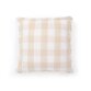 Dawa cotton and linen cushion cover with beige and white checks 45 x 45 cm