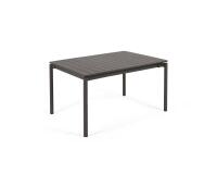 Mesa extensible de exterior Zaltana de aluminio con acabado negro mate 140 (200) x 90 cm