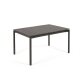 Mesa extensible de exterior Zaltana de aluminio con acabado negro mate 140 (200) x 90 cm