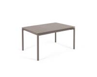 Mesa extensible de exterior Zaltana de aluminio con acabado marrón mate 140 (200) x 90 cm