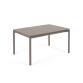 Table de jardin extensible Zaltana en aluminium marron mat 140 (200) x 90 cm