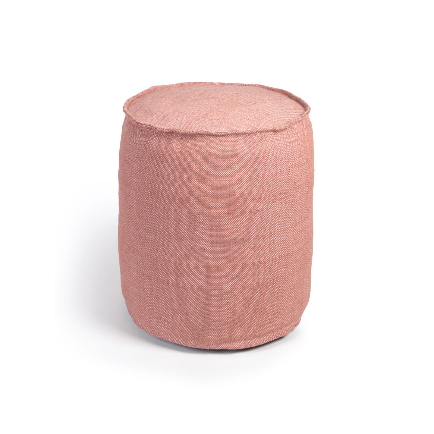 DE_Pouf rond Isaura 100 % PET terracota Ø 40 cm