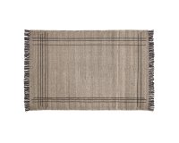 Alfombra Eneo con flecos beige y marrón 160 x 230 cm