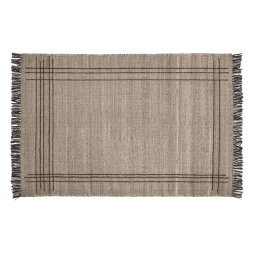 Eneo tapijt met beige en bruine kwastjes, 160 x 230 cm