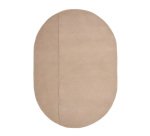 Alfombra ovalada Cosima de lana beige Ø 160 x 230 cm