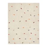 Tapis Epifania 100 % coton blanc à pois multicolore 150 x 200 cm