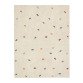 Epifania rug, 100% white cotton with multicolour points, 150 x 200 cm