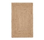 Tapis rectangulaire Doraldina 100 % jute 70 x 50 cm