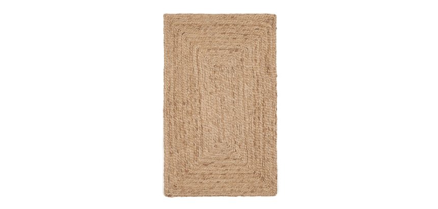 Tapis rectangulaire Doraldina 100 % jute 70 x 50 cm
