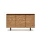 Uxue solid acacia wood sideboard in a natural finish, 150 x 88 cm