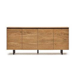 DE_Buffet Uxue en bois d'acacia massif finition naturelle 200 x 88 cm