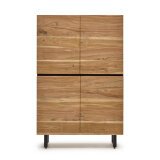 Uxue solid acacia wood sideboard in a natural finish, 100 x 155 cm
