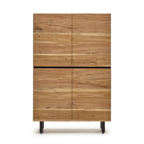 Uxue solid acacia wood sideboard in a natural finish, 100 x 155 cm