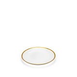 Nelie glass dessert plate with golden edges