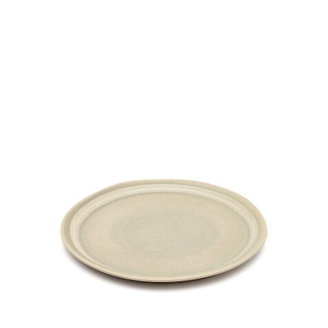 Lauriana beige ceramic dinner plate