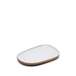 Publia medium white ceramic dish