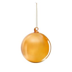DE_Boule de Noël grande Aucan en verre orange