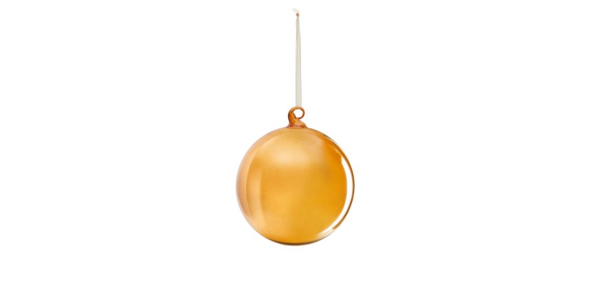 Bola de navidad grande Aucan de vidrio naranja