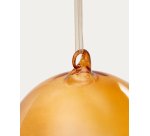 Bola de navidad grande Aucan de vidrio naranja