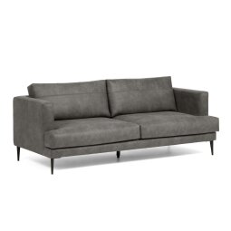 Sofá Tanya 2 plazas tapizado gris oscuro 183 cm