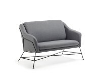 Sofá Brida 2 plazas gris oscuro 128 cm