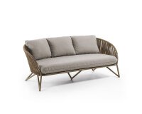 Sofá Branzie 3 plazas de cuerda negro 180 cm