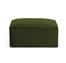 Reposapiés Blok de pana gruesa verde 90 x 70 cm