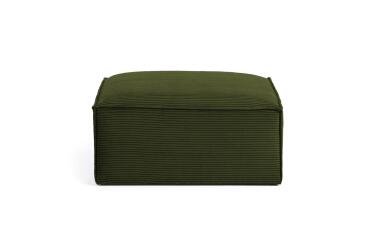 Blok footrest in green wide seam corduroy, 90 x 70 cm