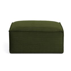 Blok footrest in green wide seam corduroy, 90 x 70 cm