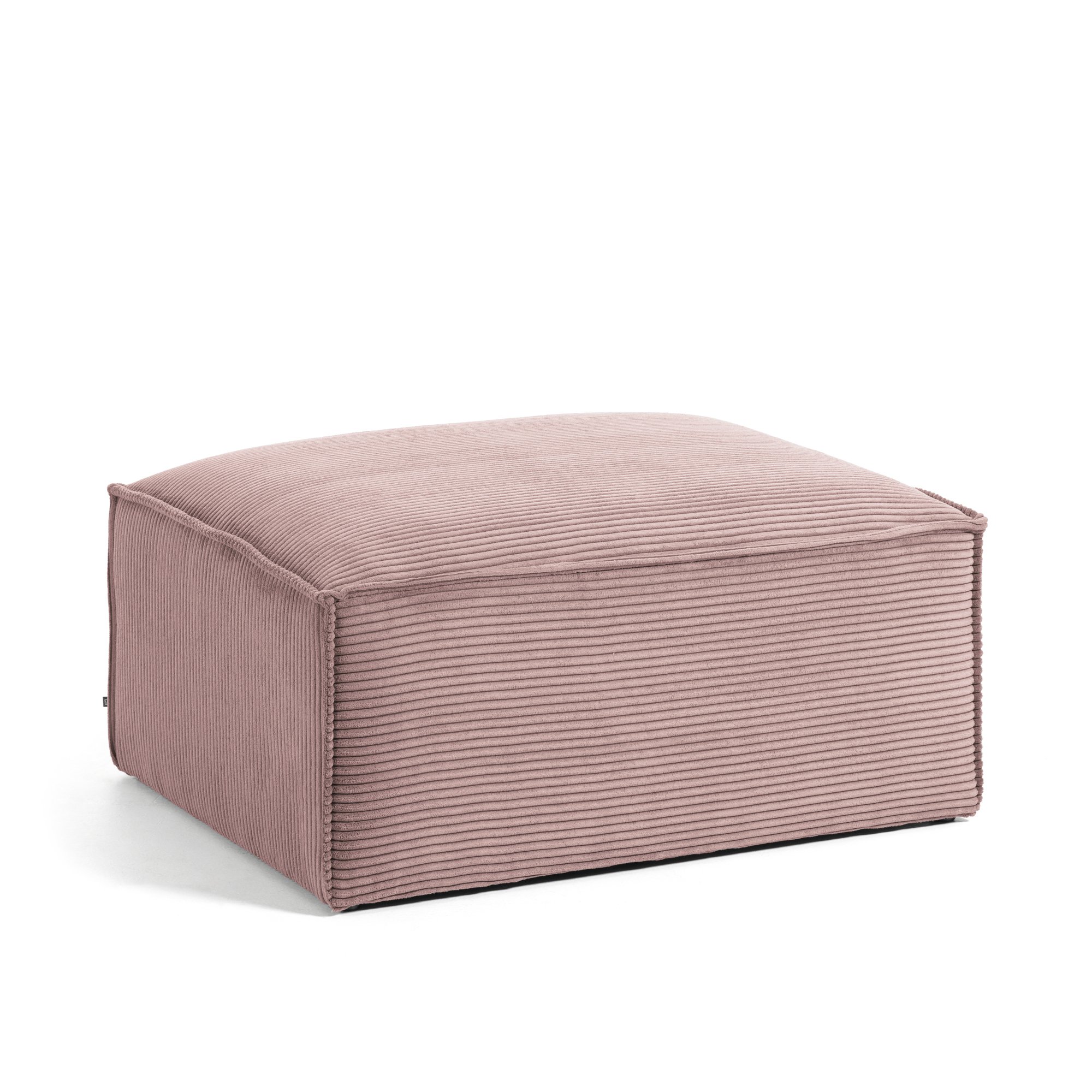 Voetenbank Blok roze corduroy 90 x 70 cm