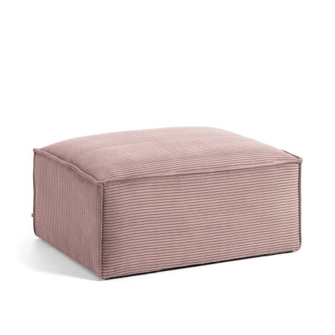 Reposapiés Blok de pana gruesa rosa 90 x 70 cm
