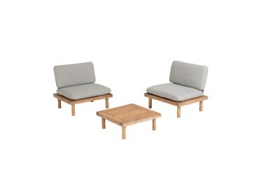 Viridis 2 armchairs and 1 table set FSC 100%