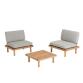 Ensemble Viridis de 2 fauteuils et 1 table FSC 100%