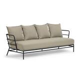 Mareluz 3 seater sofa in black steel, 197 cm