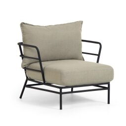 Mareluz black steel armchair