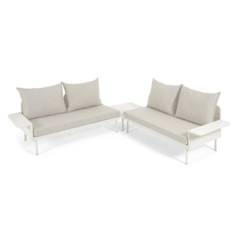 Zaltana outdoor corner sofa and table set  164 cm