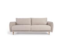 Sofá Carlota 3 plazas de chenilla beige 213 cm