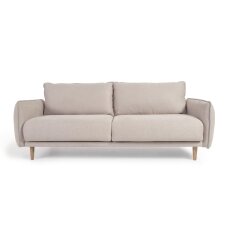 3 seater Carlota sofa in beige, 213 cm